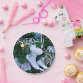 Blauwe glitter en Schaatsen van de Pure Ice met ke Papieren Bordje (Feest)