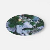 Blauwe glitter en Schaatsen van de Pure Ice met ke Papieren Bordje (Gekanteld)