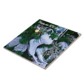 Blauwe glitter en Schaatsen van de Pure Ice met ke Tegeltje (Zijkant)