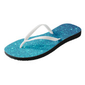 Blauwe Glitter Flip Flops (Schuin)