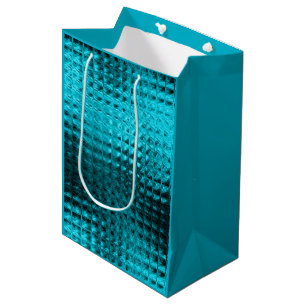 Blauwe glitter gladde schil medium cadeauzakje