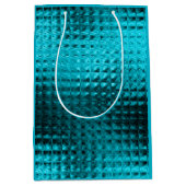 Blauwe glitter gladde schil medium cadeauzakje (Voorkant)