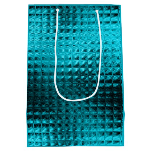 Blauwe glitter gladde schil medium cadeauzakje (Achterkant)