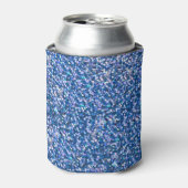 Blauwe glitter: glanzende Abstracte achtergrond Blikjeskoeler (Blikje Voorkant)