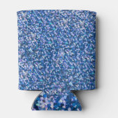 Blauwe glitter: glanzende Abstracte achtergrond Blikjeskoeler (Achterkant)
