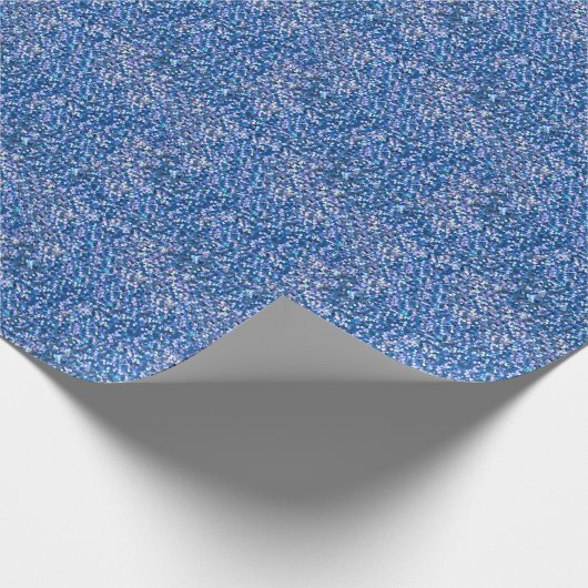 Blauwe glitter: glanzende Abstracte achtergrond Cadeaupapier (Hoek)