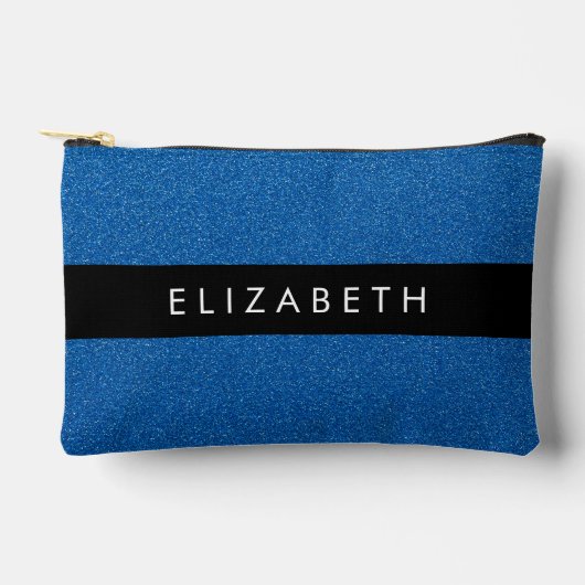 Blauwe Glitter, Glitter Achtergrond, Je Naam Etui (Voorkant)
