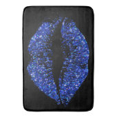 Blauwe glitter Lips #2 Badmat (Voorkant Verticaal)