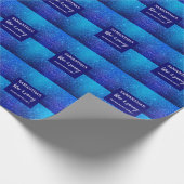 Blauwe Glitter Meisjesuitstap Cadeaupapier (Hoek)