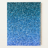 Blauwe Glitter Monogram  Planner (Achterkant)