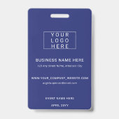 Blauwe Glitter naam badge voor professionele evene (Achterkant)