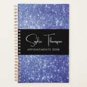Blauwe glitter nieuwjaar planner (Voorkant)