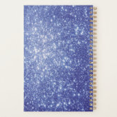 Blauwe glitter nieuwjaar planner (Achterkant)