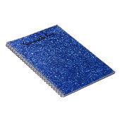 Blauwe glitter notitieboek (Rechterzijde)