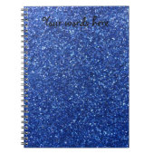 Blauwe glitter notitieboek (Voorkant)