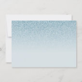 Blauwe glitter ombre foto bedankt Sweet 16 (Achterkant)