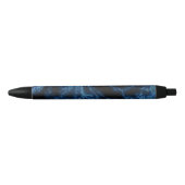 Blauwe glitter op zwarte achtergrond inkt pen (Voorkant)
