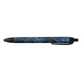 Blauwe glitter op zwarte achtergrond inkt pen (Bodem)