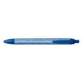 Blauwe glitter pen met gepersonaliseerde aangepast (Achterkant)