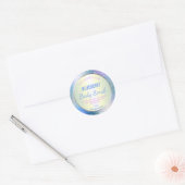 Blauwe Glitter productetiket Ronde Sticker (Envelop)