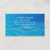 Blauwe glitter Sparkle Makeup Artist Visitekaartje (Achterkant)