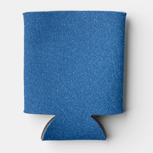 Blauwe glitter, sprankeling, glitterachtergrond blikjeskoeler (Voorkant)