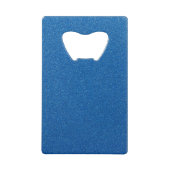 Blauwe glitter, sprankeling, glitterachtergrond creditkaart flessenopener (Voorkant)