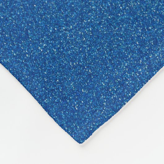 Blauwe glitter, sprankeling, glitterachtergrond fleece deken (Hoek)