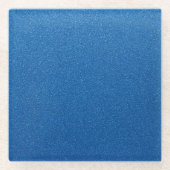 Blauwe glitter, sprankeling, glitterachtergrond glazen onderzetter (Voorkant)