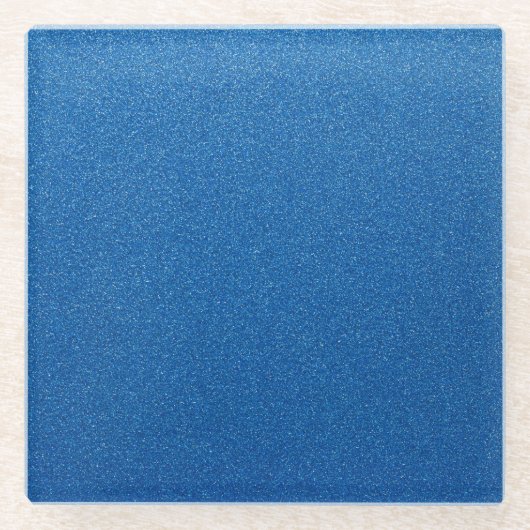 Blauwe glitter, sprankeling, glitterachtergrond glazen onderzetter (Voorkant)