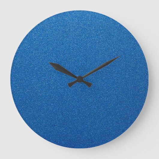Blauwe glitter, sprankeling, glitterachtergrond grote klok (Voorkant)