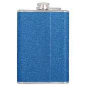 Blauwe glitter, sprankeling, glitterachtergrond heupfles (Achterkant)