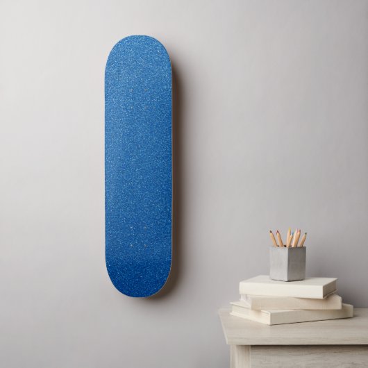 Blauwe glitter, sprankeling, glitterachtergrond persoonlijk skateboard (Muurkunst)