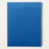 Blauwe glitter, sprankeling, glitterachtergrond planner (Achterkant)