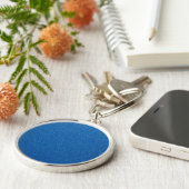 Blauwe glitter, sprankeling, glitterachtergrond sleutelhanger (Zijkant)