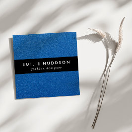 Blauwe glitter, sprankeling, glitterachtergrond vierkante visitekaartje