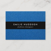 Blauwe glitter, sprankeling, glitterachtergrond visitekaartje (Voorkant)