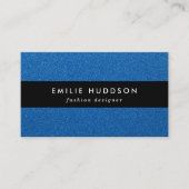 Blauwe glitter, sprankeling, glitterachtergrond visitekaartje (Voorkant)