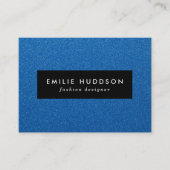 Blauwe glitter, sprankeling, glitterachtergrond visitekaartje (Voorkant)