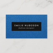 Blauwe glitter, sprankeling, glitterachtergrond visitekaartje (Voorkant)