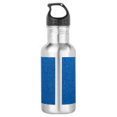 Blauwe glitter, sprankeling, glitterachtergrond waterfles (Achterkant)