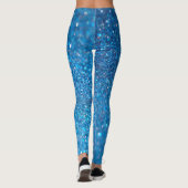 Blauwe glitter-stijl leggings (Achterkant)