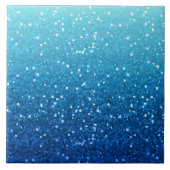 blauwe glitter tegeltje (Voorkant)