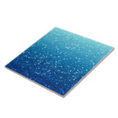 blauwe glitter tegeltje (Zijkant)