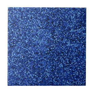 Blauwe glitter tegeltje