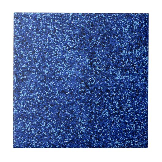 Blauwe glitter tegeltje (Voorkant)