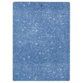Blauwe Glitter Vonken Klembord (Achterkant)