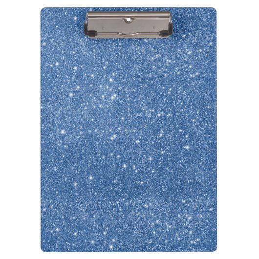 Blauwe Glitter Vonken Klembord (Voorkant)
