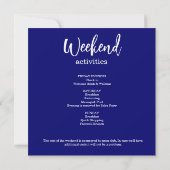 Blauwe Glitter Weekend Bachelorette Feest Uitnodig Kaart (Achterkant)