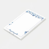  blauwe glitter Winter Snowflakes Kerstmis Post-it® Notes (Schuin)